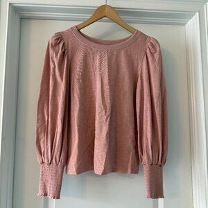 Pomander Place Tuckernuck Sand Wisp Blush Pink Lennon Puff Long Sleeve Tee Small